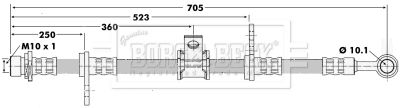 BORG & BECK Тормозной шланг BBH6621